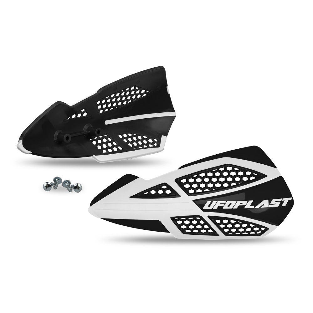 Paire de protège-mains UFO VOYAGER pour fixations de leviers blancs