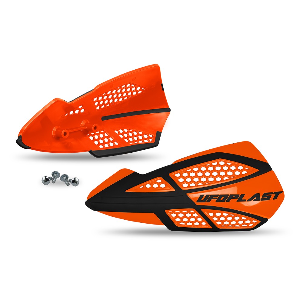 Paire de protège-mains UFO VOYAGER pour fixations de leviers orange