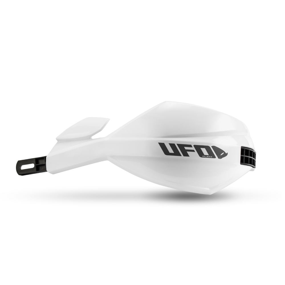 Paire de protège-mains fermés UFO MUGAN pour guidon 28,6 mm blancs