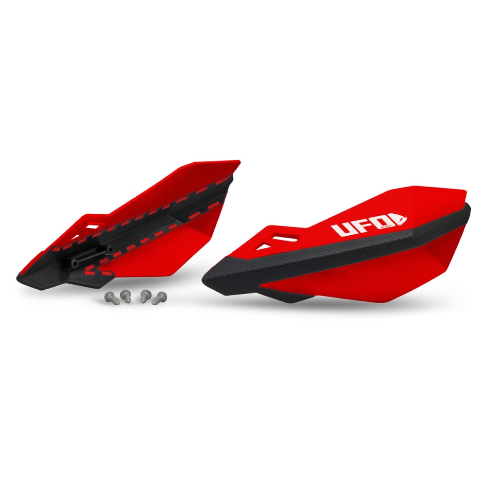 Paire de protège-mains UFO TRAXION pour fixations de leviers rouges