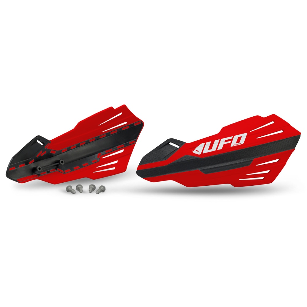 Paire de protège-mains UFO MERCURY pour fixations de leviers rouges