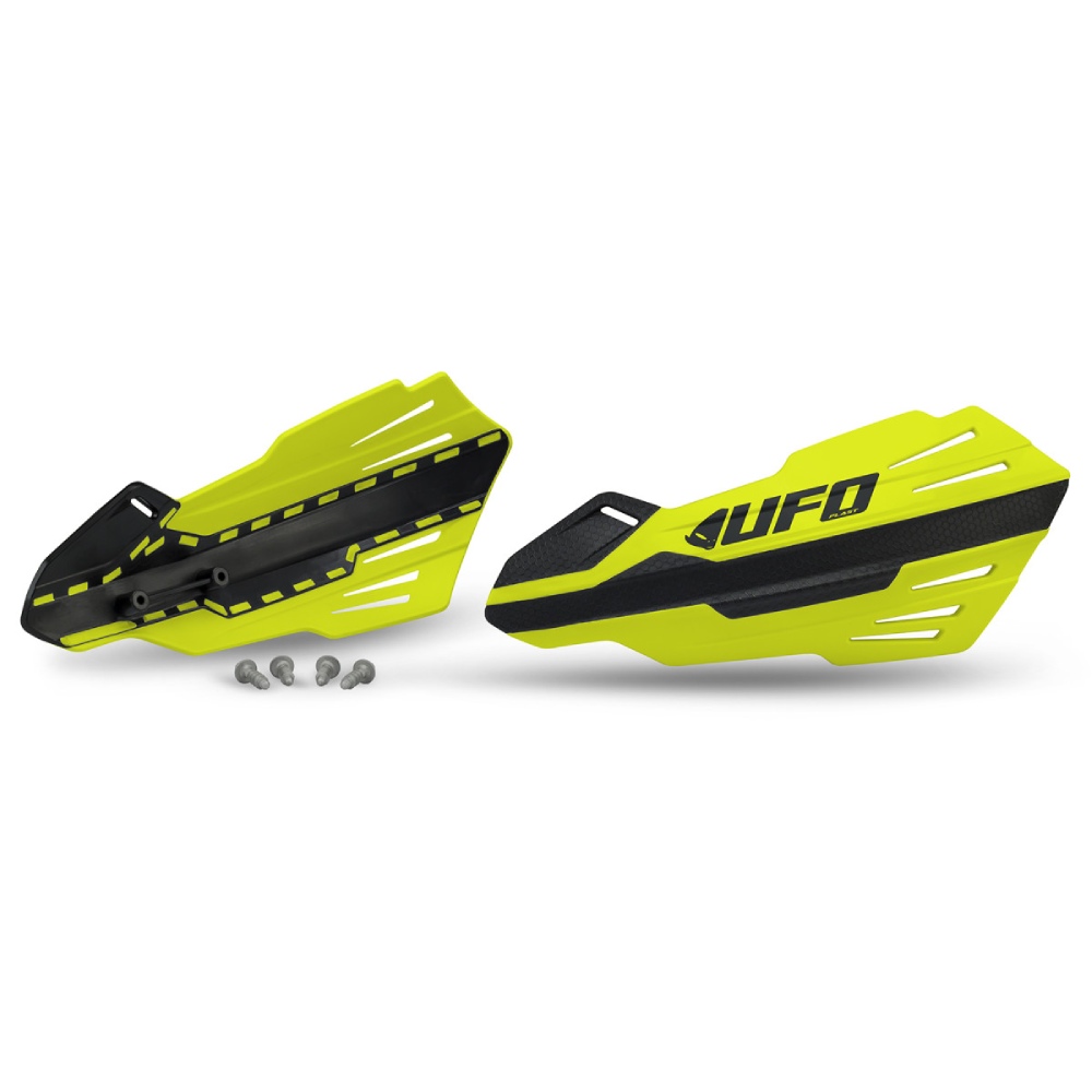 Paire de protège-mains UFO MERCURY pour fixations de leviers jaunes