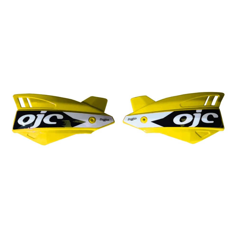 Paire de protège-mains OJC SHARK universel jaunes