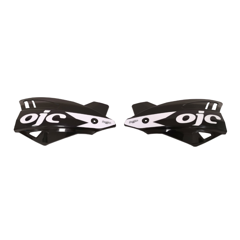 Paire de protège-mains OJC SHARK universel noirs (autocollant blanc)