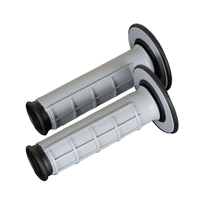 Paire de poignées off-road Renthal Dual Half Waffle - noir gris