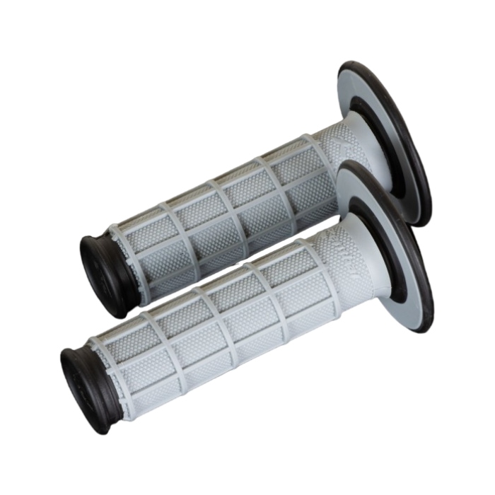 Paire de poignées off-road Renthal Dual Full Waffle - noir gris