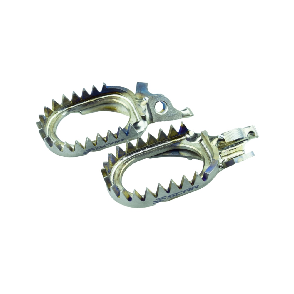 Repose-pieds en titane Scar Honda CRF 450 R (02-26) Anti-Mud S2516AM