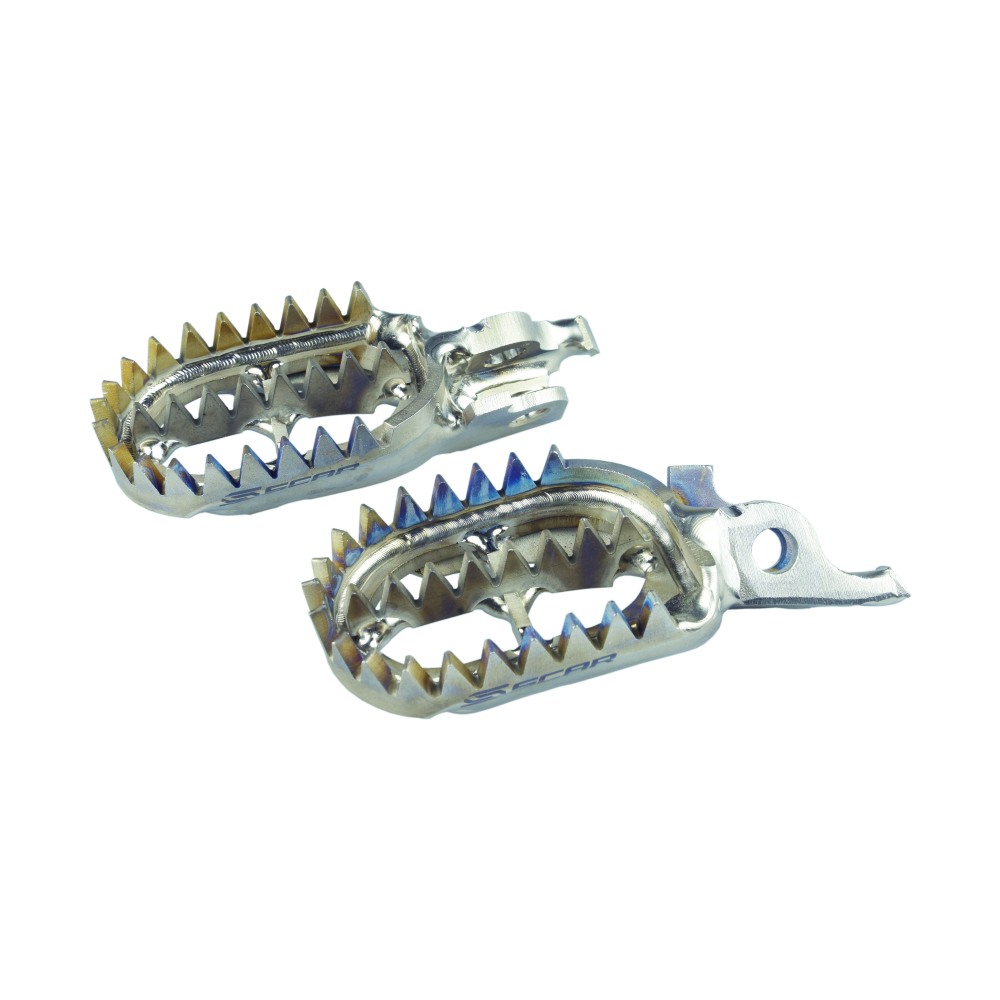 Repose-pieds en titane Scar Kawasaki KX 450 F (07-26) Gripper S3516