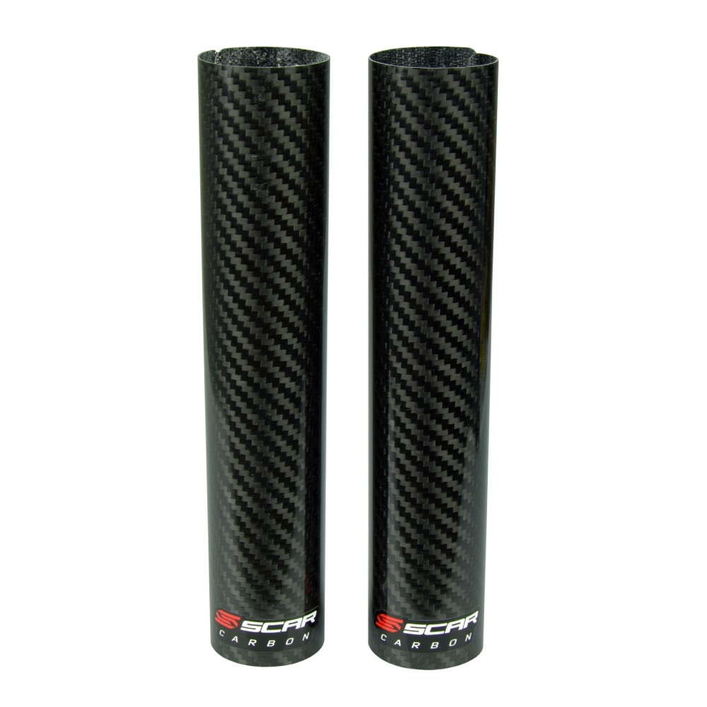 Paire de protections carbone fourreau inférieur 220x45 mm Scar
