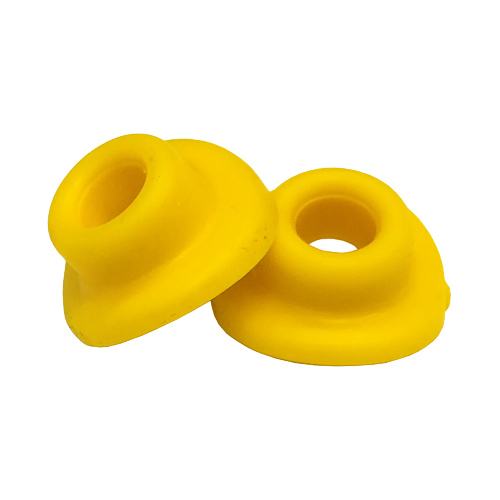 Paire de joints caoutchouc de valve de chambre à air jaunes