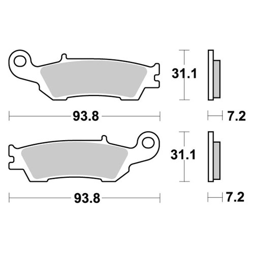 Plaquettes WRP Yamaha WR 250 F (17-21) avant standard WG-7440-F4
